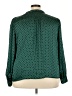 CeCe 100% Polyester Polka Dots Green Long Sleeve Blouse Size 3X - photo 2
