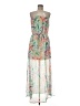Unbranded 100% Polyester Floral Ivory Casual Dress Size M - photo 1