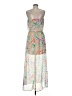 Unbranded 100% Polyester Floral Ivory Casual Dress Size M - photo 2