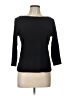 Rafaella 100% Cotton Black 3/4 Sleeve Top Size L (petite) - photo 1