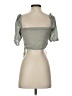 Shein 100% Rayon Gray Short Sleeve Blouse Size 4 - photo 2