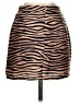 Superdown Animal Print Brown Faux Leather Skirt Size XS - photo 2