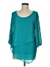 By & By 100% Polyester Teal 3/4 Sleeve Blouse Size M - photo 1