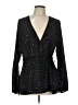 City Chic 100% Polyester Black Long Sleeve Blouse Size XXS/12 - photo 1