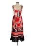Dalia Macphee Print Red Casual Dress Size M - photo 2