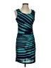Assorted Brands Graphic Teal Cocktail Dress Size S - photo 1