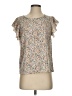 Emery Rose 100% Polyester Tan Short Sleeve Blouse Size S - photo 1