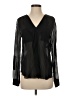 T. Babaton 100% Silk Black Long Sleeve Silk Top Size XS - photo 1