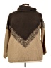 Roaman's 100% Acrylic Chevron-herringbone Brown Turtleneck Sweater Size 22 - 24 - photo 1