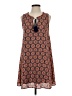 Speechless 100% Polyester Print Orange Casual Dress Size S - photo 1
