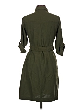 green emerald velvet dress Sharagano Puff Sleeve Crepe Sheath Dress, Size 12