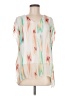 Tempo Paris Ivory Short Sleeve Blouse Size Med - Lg - photo 1