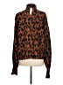 Unbranded Animal Print Brown Long Sleeve Blouse Size XXL (estimated) - photo 2