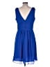 Bill Levkoff 100% Polyester Solid Blue Cocktail Dress Size 14 - photo 2