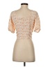 ESQUALO 100% Rayon Floral Tan Yellow 3/4 Sleeve Blouse Size 4 - photo 2