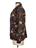 Koret Floral Brown Blue Long Sleeve Blouse Size 12 - photo 5