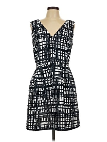 Madewell Midnight Dress in Brushstroke Plaid (view 1)