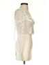 Runaway 100% Polyester Silver 3/4 Sleeve Blouse Size S - photo 4