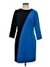 Ann Taylor Color Block Blue Casual Dress Size 2 - photo 1