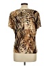 Michele Michelle Animal Print Brown Short Sleeve Top Size L (estimated) - photo 2