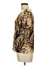 Michele Michelle Animal Print Brown Short Sleeve Top Size L (estimated) - photo 5