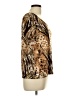 Michele Michelle Animal Print Brown Short Sleeve Top Size L (estimated) - photo 4