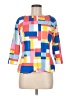 J. McLaughlin Color Block Blue 3/4 Sleeve Blouse Size M - photo 1