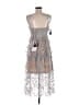Self-Portrait 100% Polyamide Silver Cocktail Dress Size 6 - photo 2