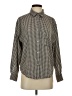Grade & Gather Houndstooth Brown Long Sleeve Button-Down Shirt Size S - photo 1