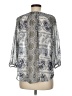 Fig and Flower 100% Polyester Silver 3/4 Sleeve Blouse Size M - photo 2