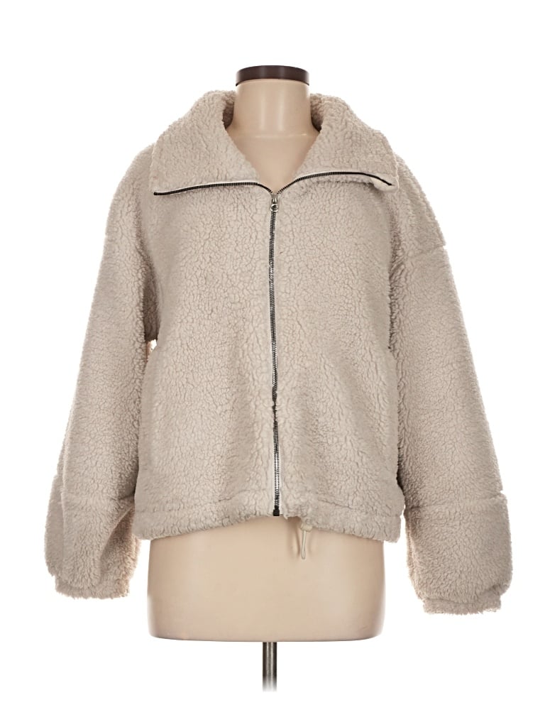 Pre-owned Lululemon Athletica Fleece Jacket In Ivory