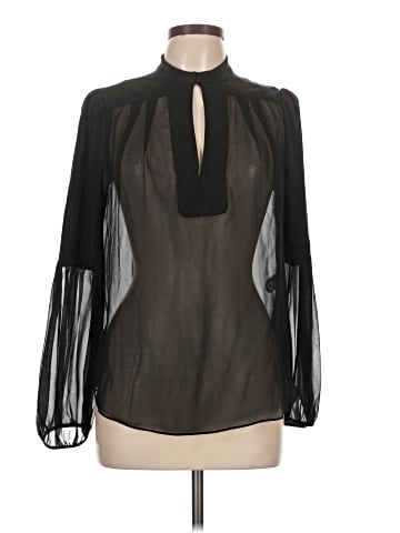 Diane von Furstenberg Long Sleeve Silk Top (view 1)