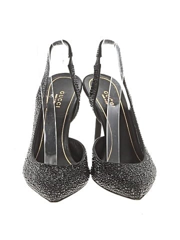Gucci Crystal Crystal Embellished Slingback Pumps (view 2)