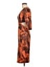 Mustard Seed Print Orange Cocktail Dress Size M - photo 5