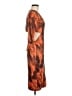 Mustard Seed Print Orange Cocktail Dress Size M - photo 4