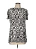 AB Studio Silver Short Sleeve Blouse Size L - photo 1