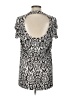 AB Studio Silver Short Sleeve Blouse Size L - photo 2