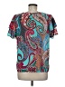 Shein Paisley Teal Short Sleeve Blouse Size 8 - 10 - photo 2
