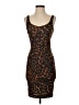 Guess 100% Polyester Animal Print Brown Cocktail Dress Size XS - photo 1