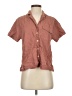 Madewell Brown Short Sleeve Button-Down Shirt Size XXS - photo 1