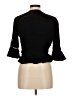 Topshop 100% Polyester Black 3/4 Sleeve Blouse Size 6 - photo 2