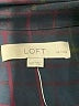 Ann Taylor LOFT 100% Polyester Plaid Black Long Sleeve Blouse Size XS - photo 7
