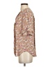 Ann Taylor 100% Polyester Floral Tan Short Sleeve Blouse Size XS - photo 5
