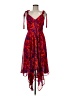 Alexis 100% Polyester Paisley Red Cocktail Dress Size M - photo 1