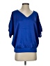 Express Blue Short Sleeve Blouse Size S - photo 1