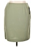 Unbranded 100% Polyester Solid Green Casual Skirt Size 14 (petite) - photo 1