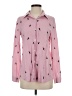 Unbranded Print Pink Long Sleeve Blouse Size S - photo 1