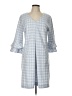 Tyler Boe Checkered-gingham Blue Casual Dress Size L - photo 1
