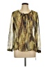 Nic + Zoe 100% Polyester Gold Long Sleeve Blouse Size L - photo 1