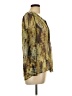 Nic + Zoe 100% Polyester Gold Long Sleeve Blouse Size L - photo 4